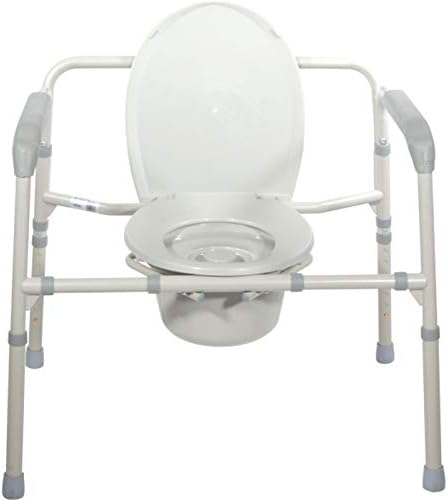 Drive Medical Heavy Duty Bariatric Folding Bedside Commode Seat